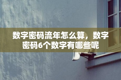 数字密码流年怎么算，数字密码6个数字有哪些呢