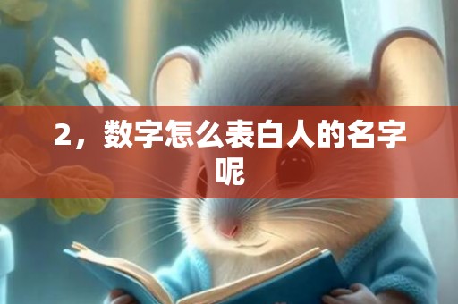 2，数字怎么表白人的名字呢