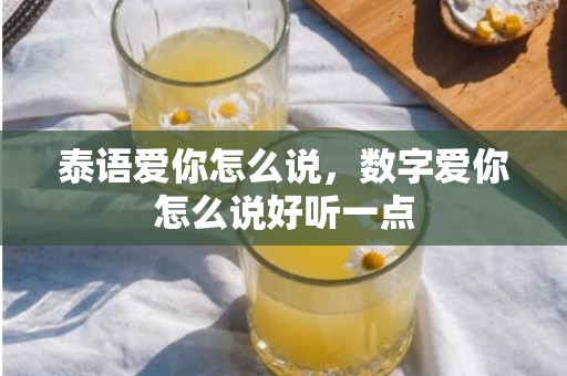 泰语爱你怎么说，数字爱你怎么说好听一点