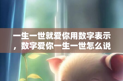 一生一世就爱你用数字表示，数字爱你一生一世怎么说