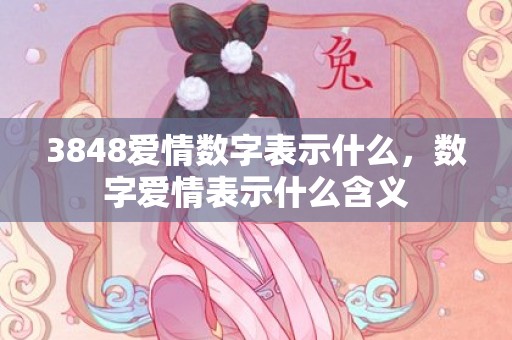 3848爱情数字表示什么，数字爱情表示什么含义