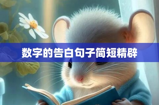 数字的告白句子简短精辟