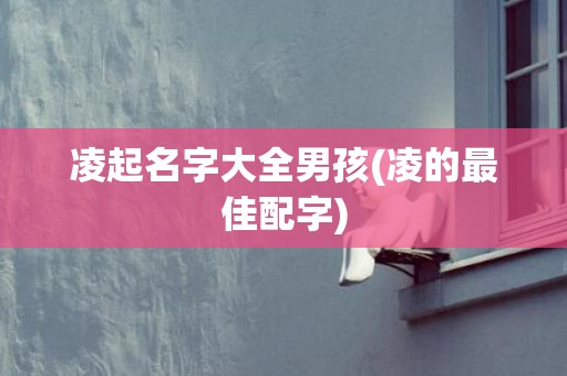 凌起名字大全男孩(凌的最佳配字)