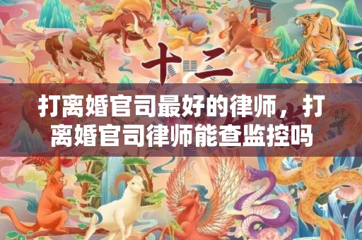 打离婚官司最好的律师，打离婚官司律师能查监控吗