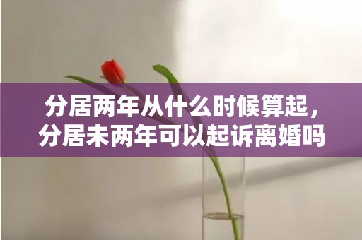 分居两年从什么时候算起，分居未两年可以起诉离婚吗（分居不到两年可以起诉离婚吗）