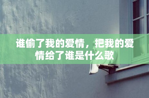谁偷了我的爱情，把我的爱情给了谁是什么歌
