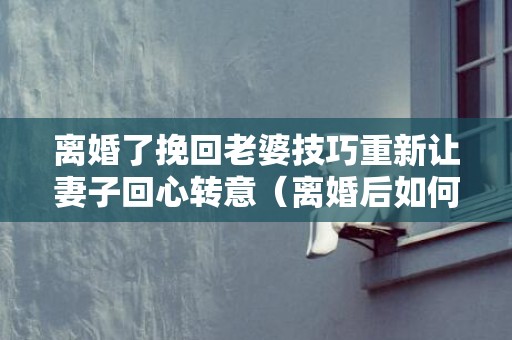 离婚了挽回老婆技巧重新让妻子回心转意（离婚后如何挽回妻子）