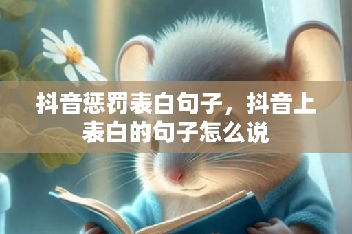 抖音惩罚表白句子，抖音上表白的句子怎么说