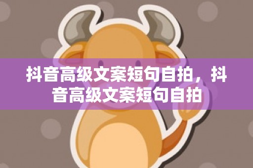抖音高级文案短句自拍，抖音高级文案短句自拍