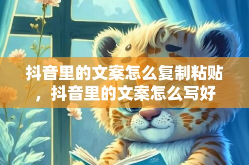 抖音里的文案怎么复制粘贴，抖音里的文案怎么写好