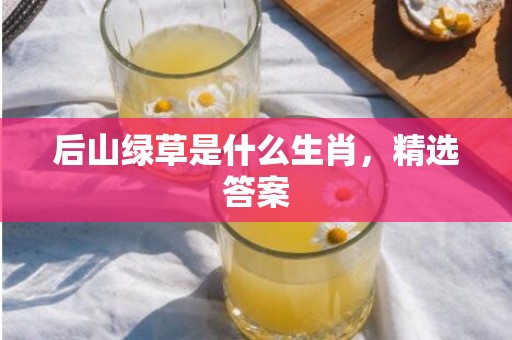 后山绿草是什么生肖，精选答案