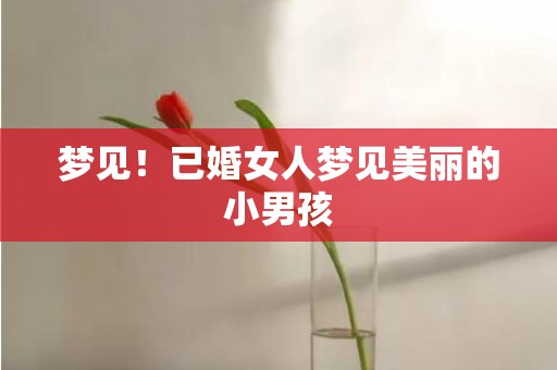 梦见！已婚女人梦见美丽的小男孩