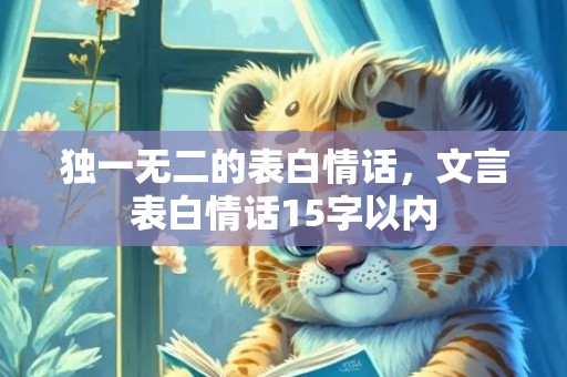 独一无二的表白情话，文言表白情话15字以内