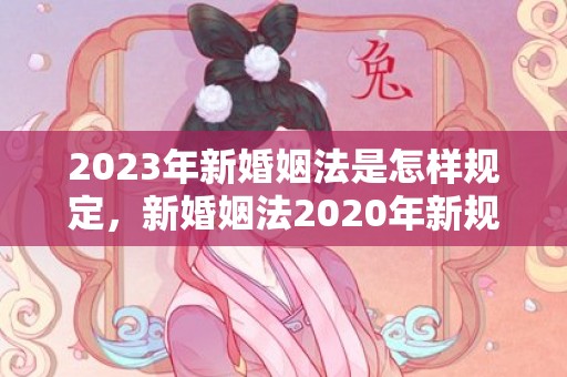 2023年新婚姻法是怎样规定，新婚姻法2020年新规房产