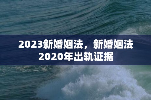 2023新婚姻法，新婚姻法2020年出轨证据