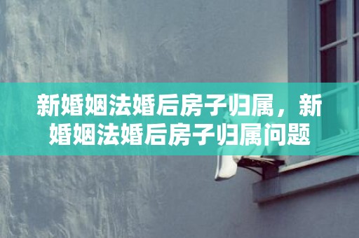 新婚姻法婚后房子归属，新婚姻法婚后房子归属问题
