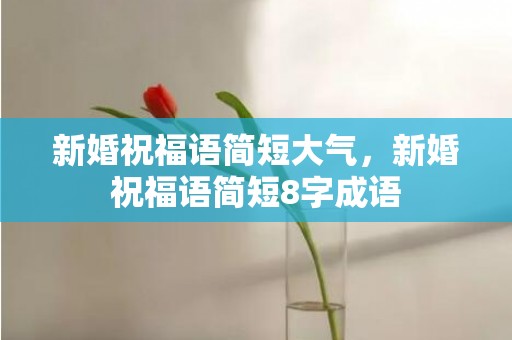 新婚祝福语简短大气，新婚祝福语简短8字成语