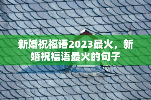 新婚祝福语2023最火，新婚祝福语最火的句子