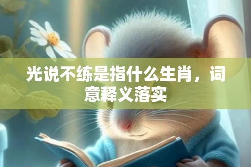 光说不练是指什么生肖，词意释义落实