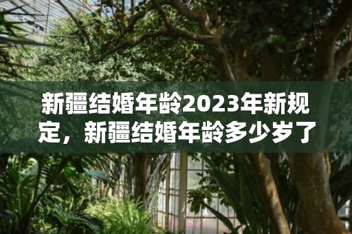 新疆结婚年龄2023年新规定，新疆结婚年龄多少岁了