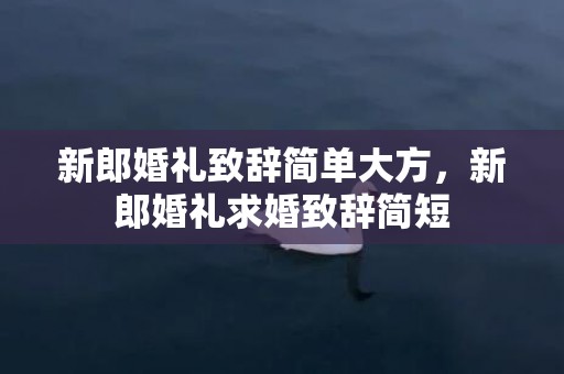 新郎婚礼致辞简单大方，新郎婚礼求婚致辞简短