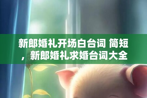 新郎婚礼开场白台词 简短，新郎婚礼求婚台词大全