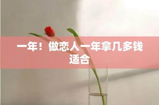 一年！做恋人一年拿几多钱适合
