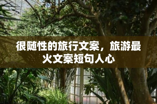 很随性的旅行文案，旅游最火文案短句人心