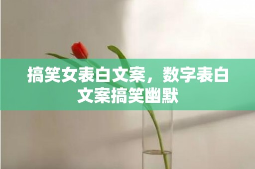 搞笑女表白文案，数字表白文案搞笑幽默