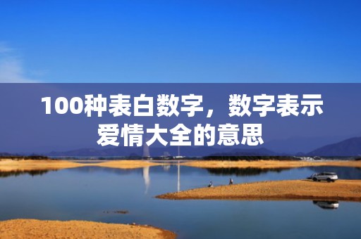 100种表白数字，数字表示爱情大全的意思