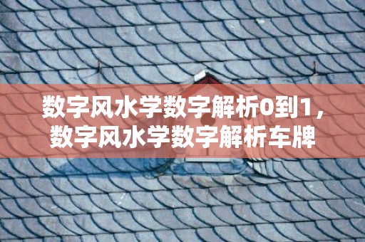 数字风水学数字解析0到1，数字风水学数字解析车牌