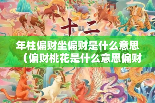 年柱偏财坐偏财是什么意思（偏财桃花是什么意思偏财是桃花吗）