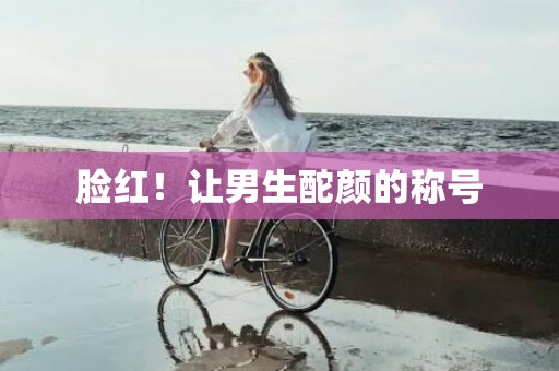 脸红！让男生酡颜的称号