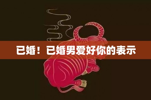 已婚！已婚男爱好你的表示