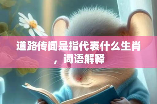 道路传闻是指代表什么生肖，词语解释