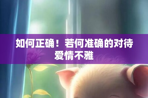 如何正确！若何准确的对待爱情不雅