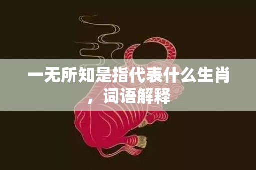 一无所知是指代表什么生肖，词语解释