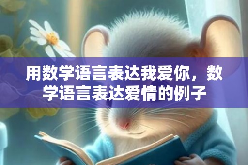 用数学语言表达我爱你，数学语言表达爱情的例子