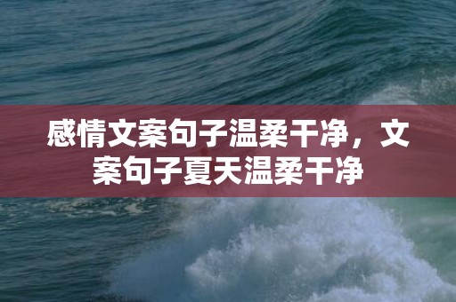 感情文案句子温柔干净，文案句子夏天温柔干净