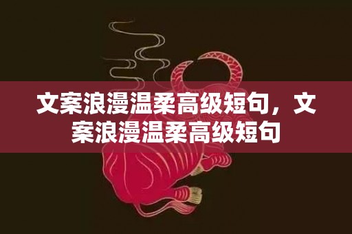 文案浪漫温柔高级短句，文案浪漫温柔高级短句