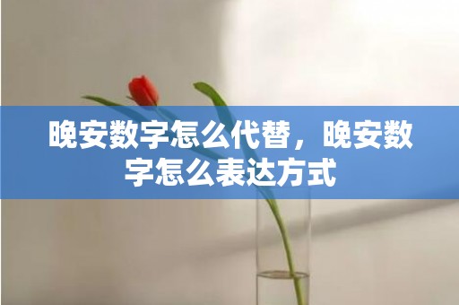 晚安数字怎么代替，晚安数字怎么表达方式