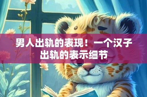 男人出轨的表现！一个汉子出轨的表示细节