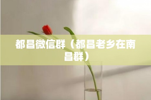 都昌微信群（都昌老乡在南昌群）