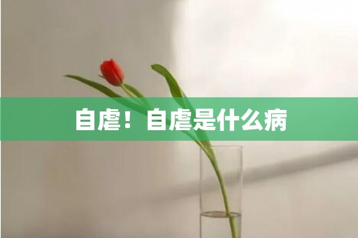 自虐！自虐是什么病