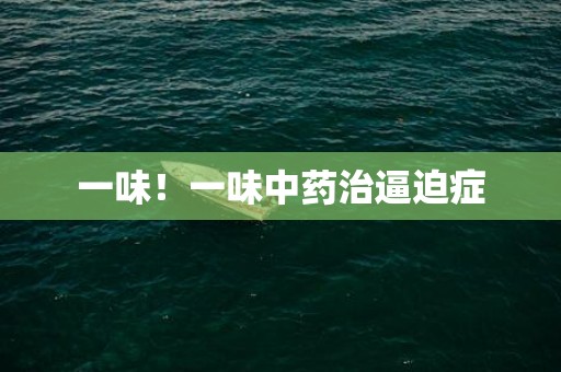 一味！一味中药治逼迫症