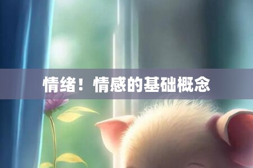 情绪！情感的基础概念