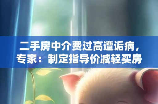 二手房中介费过高遭诟病，专家：制定指导价减轻买房人负担