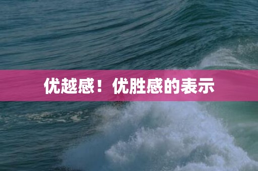 优越感！优胜感的表示