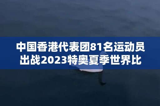 中国香港代表团81名运动员出战2023特奥夏季世界比赛