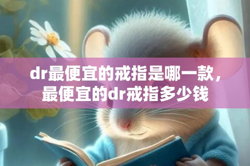 dr最便宜的戒指是哪一款，最便宜的dr戒指多少钱